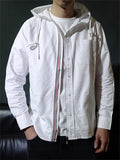 Men's Stylish Zip Up Long Sleeve Autumn Hooded Jackets