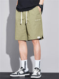 Men's Quick Dry Letter Print Drawstring Casual Bermuda Shorts