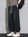 Mens Baggy Joggers Vintage Washed Streetwear Denim Pants