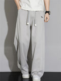 Men Casual Drawstring Sweatpants Baggy Wide Leg Lounge Pants