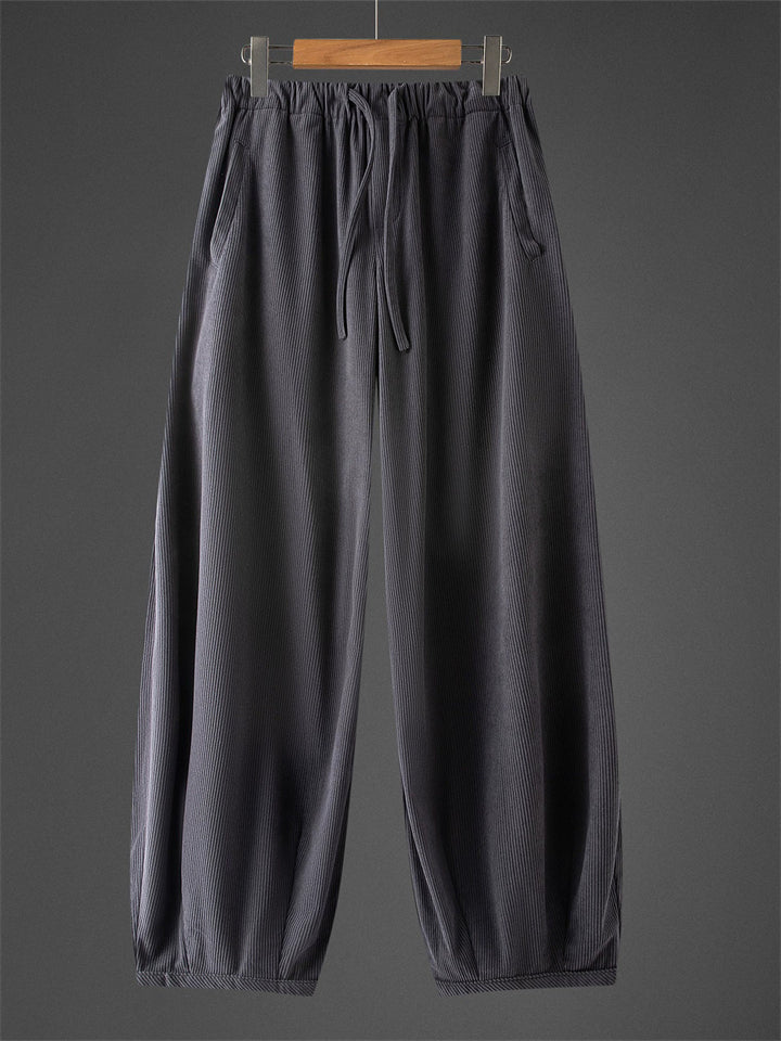 Men's Chinese Style Simple Vintage Corduroy Scimitar Pants