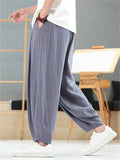 Men's Summer Retro Striped Loose Wide Leg Pants