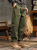 Men's Amekaji Vintage Style Utility Straight Cargo Pants