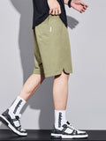 Men's Quick Dry Letter Print Drawstring Casual Bermuda Shorts
