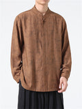 Chinese Style Men's Stand-up Collar Vintage Jacquard Shirt