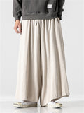 Chinese Style Men's Plus Size Wide Leg Pants