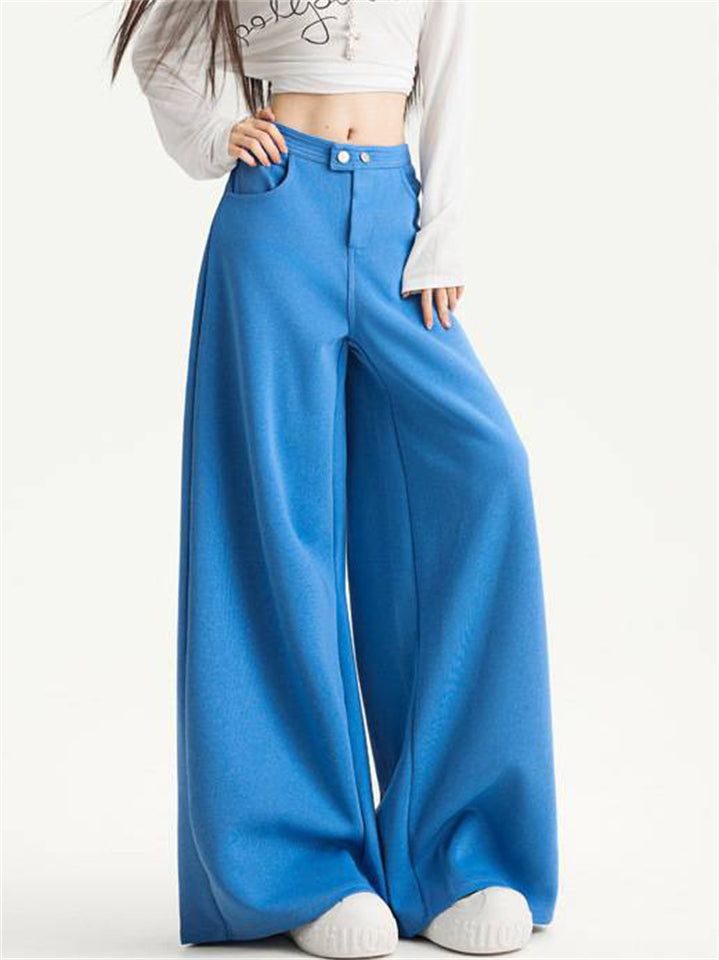 Women's High Waisted Wide Leg Casual Loose Fit Scimitar Sweatpants