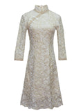 Imitation Pearl Lace Qipao Dresses for Ladies