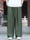 Men Comfy Summer Japanese Streetwear Baggy Wide Leg Pants