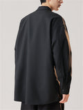 Oriental Style Men's Flower Embroidered Long Sleeve Lapel Shirts