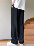 Men's Soft Elastic Waist Straight Leg Summer Casual Pants