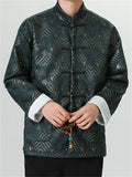Chinese Style Wave Pattern Stand Collar Button-Up Tang Suit Jackets