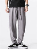 Men's Zen Style Linen Cotton Pants with Front Tie Belt