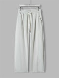 Men's Spring Cotton Blend Lounge Wide Leg Sweatpants Loose Fit Pants