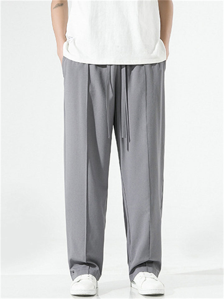 Men's Summer Wear Silky Texture Breathable Casual Long Pants