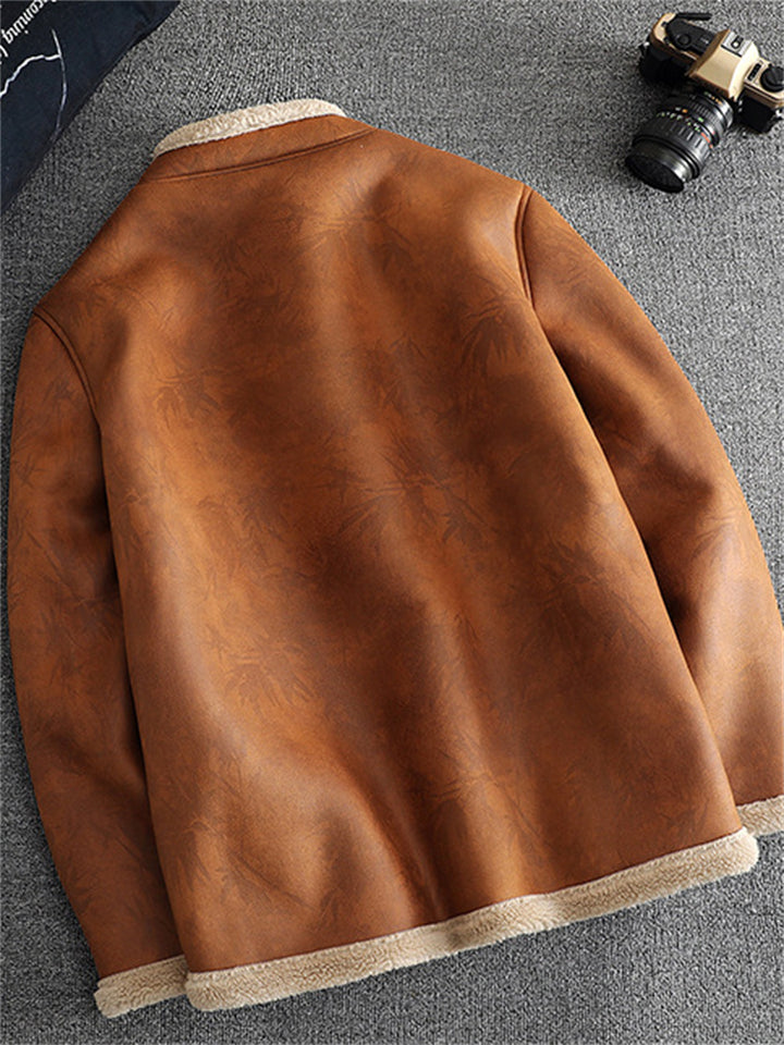 Men's Winter Thicken Chinese Style Printed Frog Button Tangsuit Coats