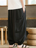 Men's Stylish Japanese Style Black Baggy Harem Bloomers Joggers Pants