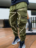 Men's Cool Streetwear Reflective Cargo Jogger Pants