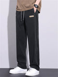 Men's Autumn Spring Casual Loose Straight Fit Tencel Denim Pants