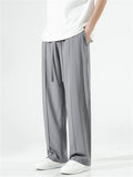 Men's Summer Wear Silky Texture Breathable Casual Long Pants