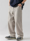 Men's Retro Comfy Cotton Casual Japanese Style Solid Color Pants