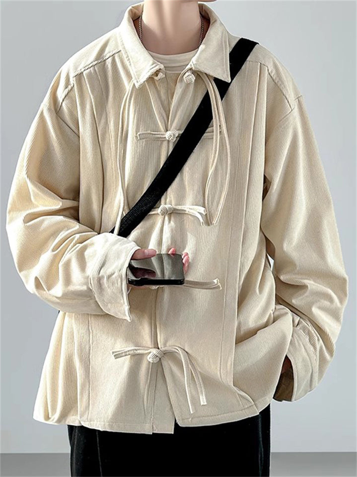 Men's Solid Color Long Sleeve Lapel Tang Suit Jacket