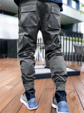 Men's Cool Streetwear Reflective Cargo Jogger Pants