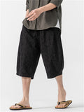 Men's Summer Casual Print Drawstring Capri Pants