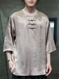 Men's Summer Chinese Style Cool Casual Half Sleeve Shirts