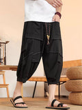 Men's Modern Zen Style Ice Silk Cropped Balloon Pants