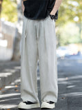 Men's Comfy Breathable Summer Linen Blend Loose Fit Straight Pants