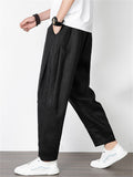 Men's Summer Comfy Solid Color Linen Straight Pants