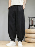 Men Casual Zen Style Cotton Linen Baggy Harem Pants
