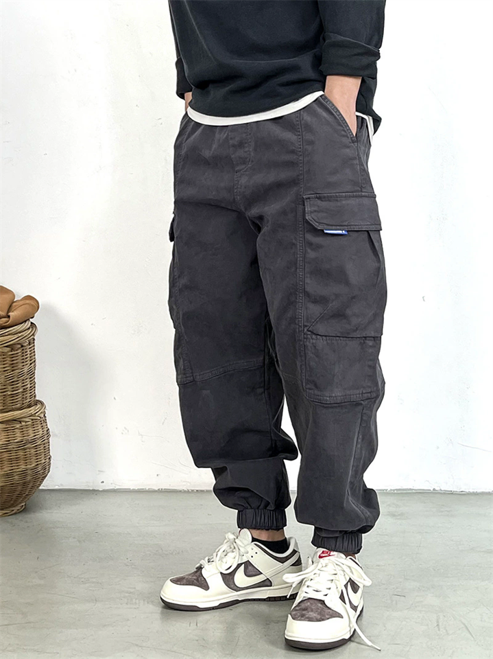 Men's Loose Fit Utility Cargo Jogger Pants with Pockets Casual Daily Wear