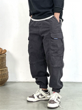 Men's Cool High Street Loose Cargo Jogger Pants with Pockets