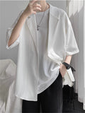 Summer Casual Men's Short Sleeve Loose Suit Jacket