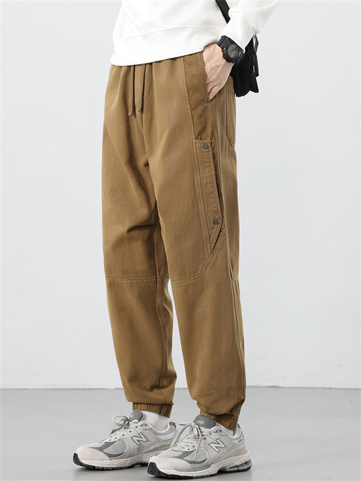 Men's Casual Daily Wear Cotton Loose Fit Cargo Jogger Pants