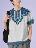 Men's Ethnic Style Totem Printed Quick-Dry Short Sleeve Shirts