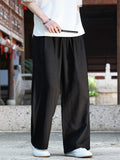 Men Comfy Summer Japanese Streetwear Baggy Wide Leg Pants