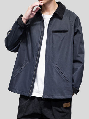 Male Trendy Zipper Windproof Embroidered Jackets