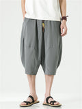 Summer Ice Silk Breathable Casual Cropped Pants for Men