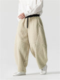 Oriental Style Thickened Lamb Wool Pants for Men