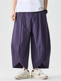Summer Men's Loose Comfy Wide Leg Cropped Pants
