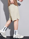 Men's Quick Dry Letter Print Drawstring Casual Bermuda Shorts