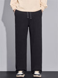 Men's Warm Thermal Lined Drape Twill Knitted Casual Pants
