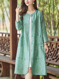 Summer Women's Tencel Long Sleeve Round Neck Jacket