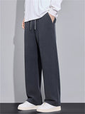 Men's Warm Thermal Lined Drape Twill Knitted Casual Pants
