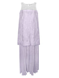 Women's Summer Elegant Patchwork Round Neck Sleeveless Dress
