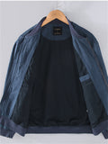 Casual Ramine Solid Color Baseball Collar Jacket for Men