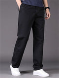 Skin Friendly Comfort Plus Size Cotton Pants for Middle Aged Mens